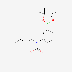 molecular formula C21H34BNO4 B8240717 tert-Butyl butyl(3-(4,4,5,5-tetramethyl-1,3,2-dioxaborolan-2-yl)phenyl)carbamate 