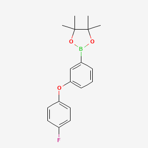 molecular formula C18H20BFO3 B8240720 2-(3-(4-Fluorophenoxy)phenyl)-4,4,5,5-tetramethyl-1,3,2-dioxaborolane 