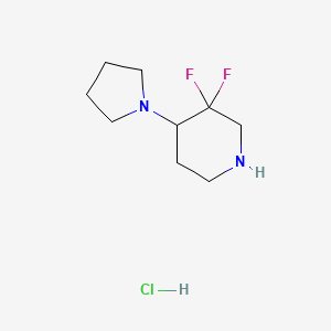 molecular formula C9H17ClF2N2 B8240744 3,3-Difluoro-4-(pyrrolidin-1-yl)piperidine hydrochloride CAS No. 2101206-98-6