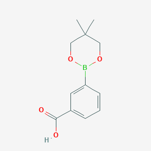 molecular formula C12H15BO4 B8240805 3-(5,5-Dimethyl-1,3,2-dioxaborinan-2-yl)benzoic acid 