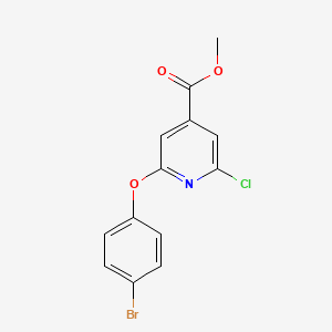 molecular formula C13H9BrClNO3 B8240828 Methyl 2-(4-bromophenoxy)-6-chloroisonicotinate 