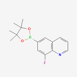 molecular formula C15H17BFNO2 B8240833 8-Fluoro-6-(4,4,5,5-tetramethyl-1,3,2-dioxaborolan-2-yl)quinoline 