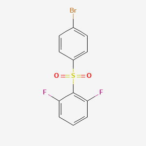 molecular formula C12H7BrF2O2S B8240844 2-((4-Bromophenyl)sulfonyl)-1,3-difluorobenzene 