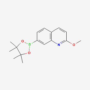 molecular formula C16H20BNO3 B8240876 2-Methoxy-7-(4,4,5,5-tetramethyl-1,3,2-dioxaborolan-2-yl)quinoline 