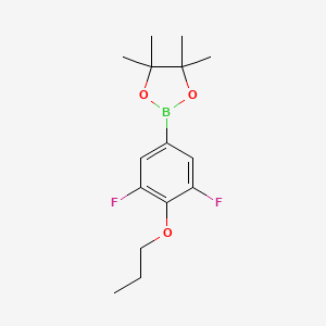 molecular formula C15H21BF2O3 B8240883 2-(3,5-Difluoro-4-propoxyphenyl)-4,4,5,5-tetramethyl-1,3,2-dioxaborolane 