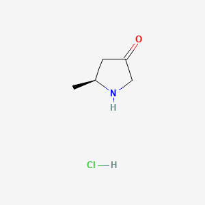 molecular formula C5H10ClNO B8240888 (S)-2-Methylpyrrolidin-4-one hcl 