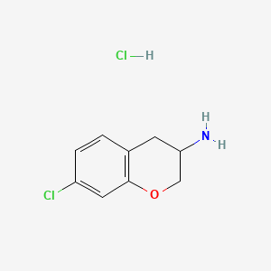 molecular formula C9H11Cl2NO B8240922 7-Chloro-3-chromanamine hydrochloride CAS No. 54445-02-2