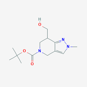 molecular formula C13H21N3O3 B8240940 tert-butyl 7-(hydroxymethyl)-2-methyl-6,7-dihydro-2H-pyrazolo[4,3-c]pyridine-5(4H)-carboxylate 