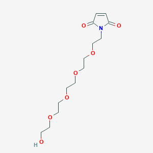 molecular formula C14H23NO7 B8240943 1-(14-Hydroxy-3,6,9,12-tetraoxatetradecyl)-1H-pyrrole-2,5-dione 