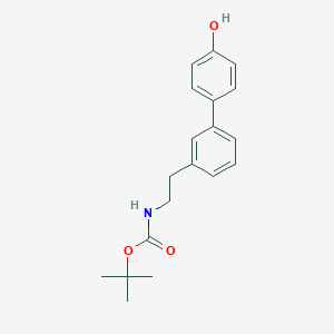 molecular formula C19H23NO3 B8240970 tert-Butyl (2-(4'-hydroxy-[1,1'-biphenyl]-3-yl)ethyl)carbamate 