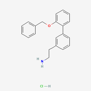 molecular formula C21H22ClNO B8240987 2-(2'-(Benzyloxy)-[1,1'-biphenyl]-3-yl)ethanamine hydrochloride 