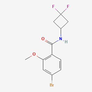 molecular formula C12H12BrF2NO2 B8241003 4-Bromo-N-(3,3-difluorocyclobutyl)-2-methoxybenzamide 