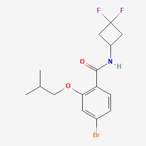 molecular formula C15H18BrF2NO2 B8241010 4-Bromo-N-(3,3-difluorocyclobutyl)-2-isobutoxybenzamide 