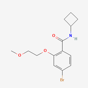 molecular formula C14H18BrNO3 B8241040 4-Bromo-N-cyclobutyl-2-(2-methoxyethoxy)benzamide 