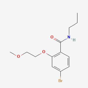 molecular formula C13H18BrNO3 B8241062 4-Bromo-2-(2-methoxyethoxy)-N-propylbenzamide 