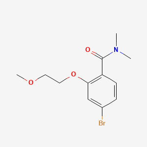 molecular formula C12H16BrNO3 B8241084 4-Bromo-2-(2-methoxyethoxy)-N,N-dimethylbenzamide 
