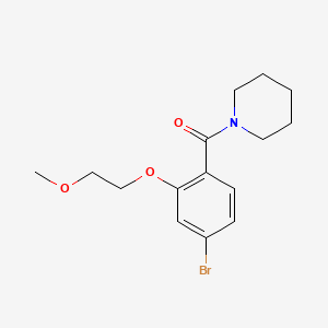 molecular formula C15H20BrNO3 B8241088 (4-Bromo-2-(2-methoxyethoxy)phenyl)(piperidin-1-yl)methanone 