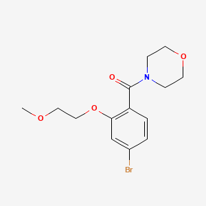 molecular formula C14H18BrNO4 B8241093 (4-Bromo-2-(2-methoxyethoxy)phenyl)(morpholino)methanone 