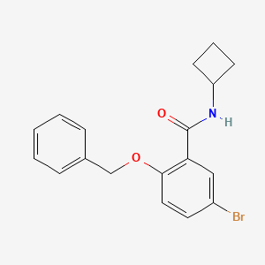 molecular formula C18H18BrNO2 B8241100 2-(Benzyloxy)-5-bromo-N-cyclobutylbenzamide 