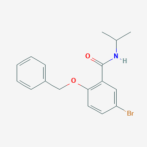molecular formula C17H18BrNO2 B8241101 2-(Benzyloxy)-5-bromo-N-isopropylbenzamide 
