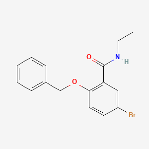 molecular formula C16H16BrNO2 B8241114 2-(Benzyloxy)-5-bromo-N-ethylbenzamide 