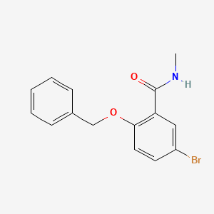 molecular formula C15H14BrNO2 B8241115 2-(Benzyloxy)-5-bromo-N-methylbenzamide 