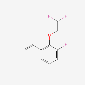 molecular formula C10H9F3O B8241158 2-(2,2-Difluoroethoxy)-1-fluoro-3-vinylbenzene 