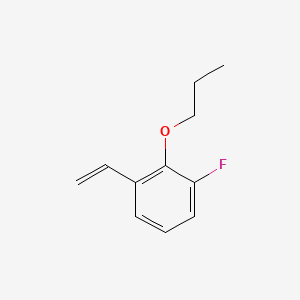 molecular formula C11H13FO B8241168 1-Fluoro-2-propoxy-3-vinylbenzene 