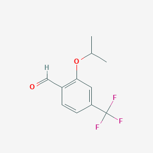 molecular formula C11H11F3O2 B8241179 2-Isopropoxy-4-trifluoromethyl-benzaldehyde 