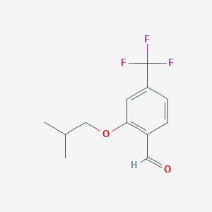 molecular formula C12H13F3O2 B8241187 2-Isobutoxy-4-(trifluoromethyl)benzaldehyde 