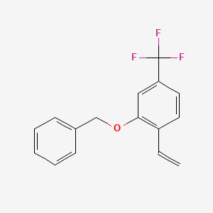 molecular formula C16H13F3O B8241192 2-(Benzyloxy)-4-(trifluoromethyl)-1-vinylbenzene 