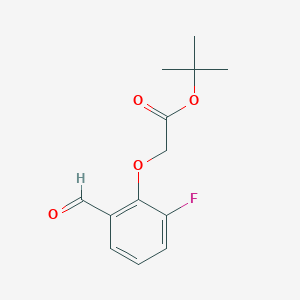 molecular formula C13H15FO4 B8241218 tert-Butyl 2-(2-fluoro-6-formylphenoxy)acetate 