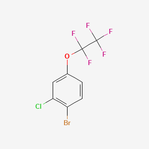 molecular formula C8H3BrClF5O B8241238 1-Bromo-2-chloro-4-(perfluoroethoxy)benzene 