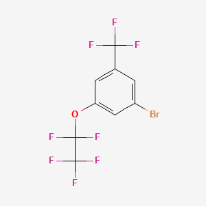 molecular formula C9H3BrF8O B8241241 1-Bromo-3-(perfluoroethoxy)-5-(trifluoromethyl)benzene 