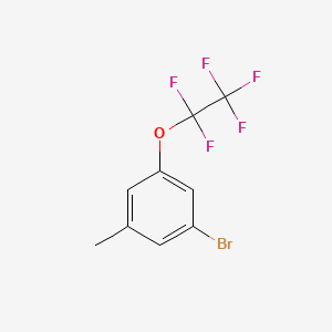 molecular formula C9H6BrF5O B8241248 1-Bromo-3-methyl-5-(perfluoroethoxy)benzene 