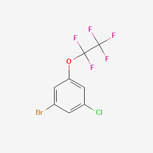 molecular formula C8H3BrClF5O B8241249 1-Bromo-3-chloro-5-(perfluoroethoxy)benzene 