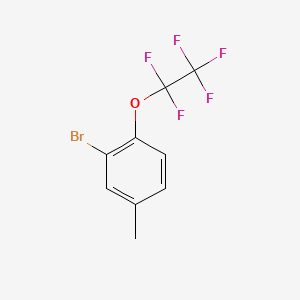 molecular formula C9H6BrF5O B8241256 2-Bromo-4-methyl-1-(perfluoroethoxy)benzene 