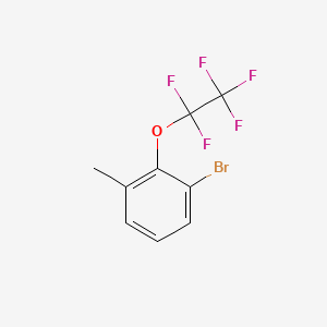 molecular formula C9H6BrF5O B8241268 1-Bromo-3-methyl-2-(perfluoroethoxy)benzene 
