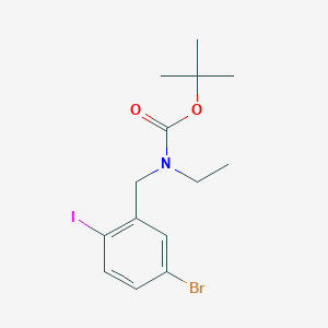 molecular formula C14H19BrINO2 B8241278 (5-Bromo-2-iodo-benzyl)-ethyl-carbamic acid tert-butyl ester 