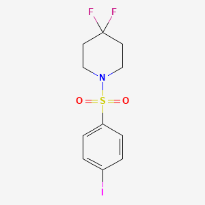 molecular formula C11H12F2INO2S B8241299 4,4-Difluoro-1-(4-iodophenyl)sulfonylpiperidine 