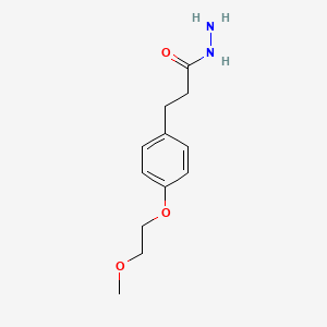molecular formula C12H18N2O3 B8241309 3-(4-(2-Methoxyethoxy)phenyl)propanehydrazide 