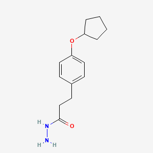 molecular formula C14H20N2O2 B8241328 3-(4-(Cyclopentyloxy)phenyl)propanehydrazide 
