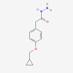 molecular formula C12H16N2O2 B8241351 2-(4-(Cyclopropylmethoxy)phenyl)acetohydrazide 