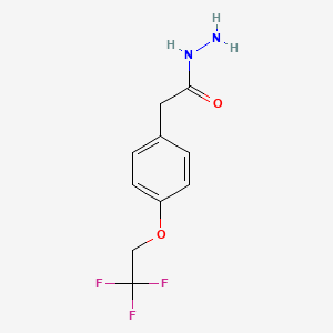 molecular formula C10H11F3N2O2 B8241353 2-(4-(2,2,2-Trifluoroethoxy)phenyl)acetohydrazide 