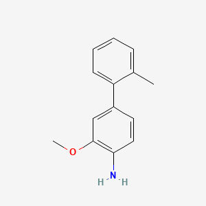 molecular formula C14H15NO B8241391 3-Methoxy-2'-methyl-[1,1'-biphenyl]-4-amine 
