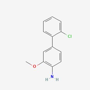 molecular formula C13H12ClNO B8241392 2'-Chloro-3-methoxy-[1,1'-biphenyl]-4-amine 