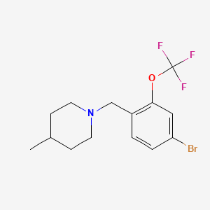 molecular formula C14H17BrF3NO B8241398 1-(4-Bromo-2-(trifluoromethoxy)benzyl)-4-methylpiperidine 