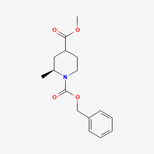 molecular formula C16H21NO4 B8241418 1-benzyl 4-methyl (2S)-2-methylpiperidine-1,4-dicarboxylate 