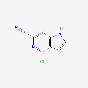 molecular formula C8H4ClN3 B8241445 4-chloro-1H-pyrrolo[3,2-c]pyridine-6-carbonitrile 