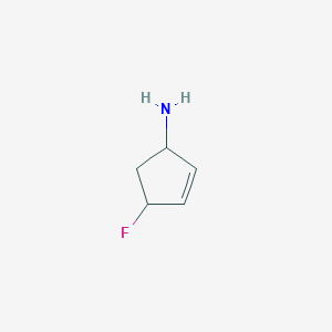 molecular formula C5H8FN B8241453 4-Fluorocyclopent-2-en-1-amine 